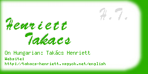 henriett takacs business card